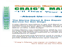 Tablet Screenshot of craigsmarine.com